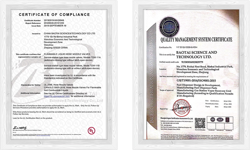 fuel nozzle CE certification compliant